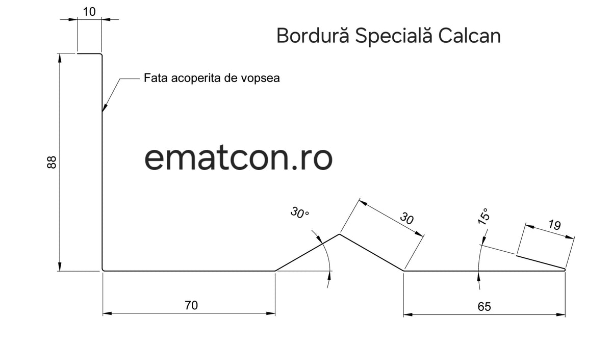 BORDURA SPECIALA CALCAN -2m 0,40mm LUCIOS-Wetterbest