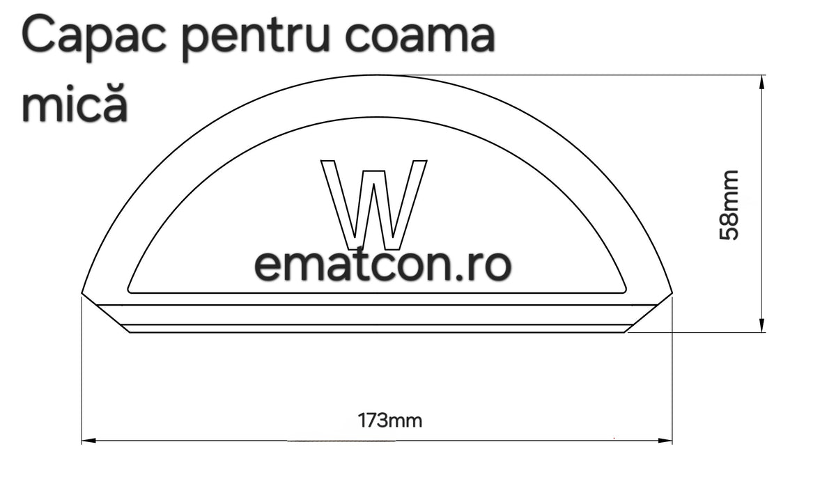 CAPAC COAMĂ SEMIROTUNDĂ MICĂ 0,50mm MAT-Wetterbest