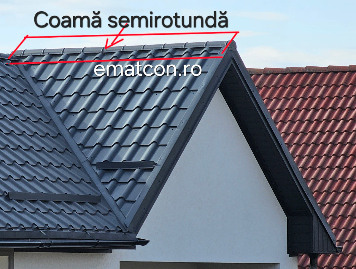 COAMA SEMIROTUNDA MICA-2m 0,50mm MAT-Wetterbest
