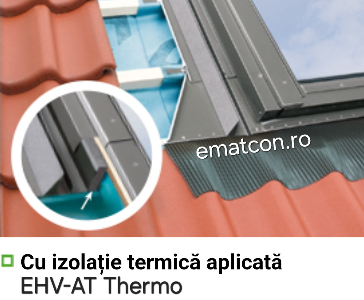 RAMA DE ETANSARE EHV-AT Thermo-pentru învelitori proeminent ondulate max 90mm
