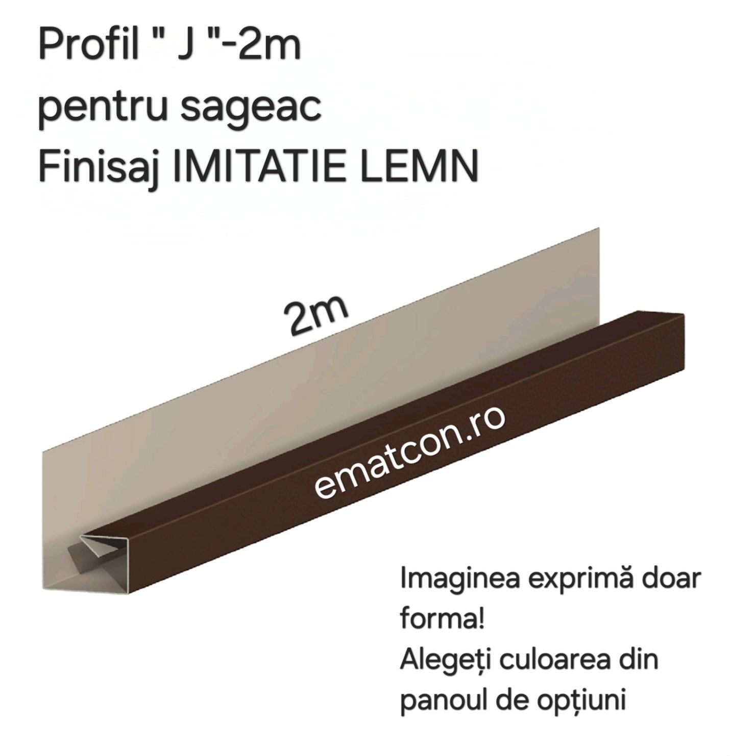 PROFIL J 2m- FINISAJ IMITATIE LEMN