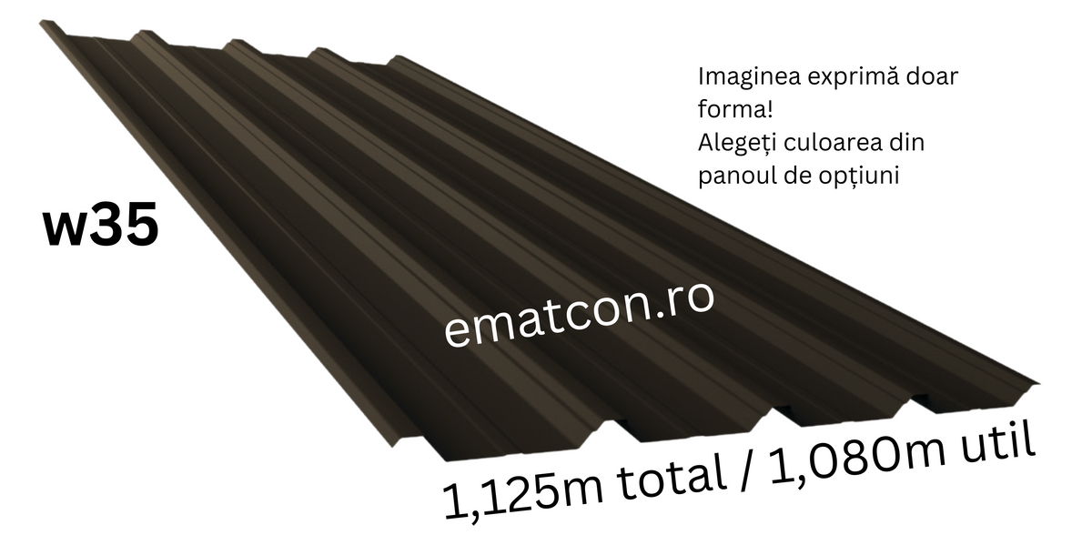 TABLA CUTATA PENTRU ACOPERIS W35 WETTERBEST 0,50mm MAT-GARANTIE 15 ANI