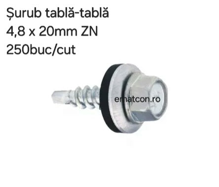 SURUB AUTOFORANT TABLA-TABLA 4,8x20 ZINCAT