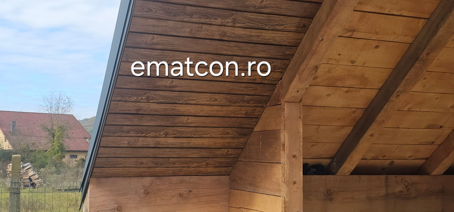 SAGEAC METALIC PERFORAT-Dimensiui standard (box 10 buc)- FINISAJ IMITATIE LEMN GARANTIE 5 ANI