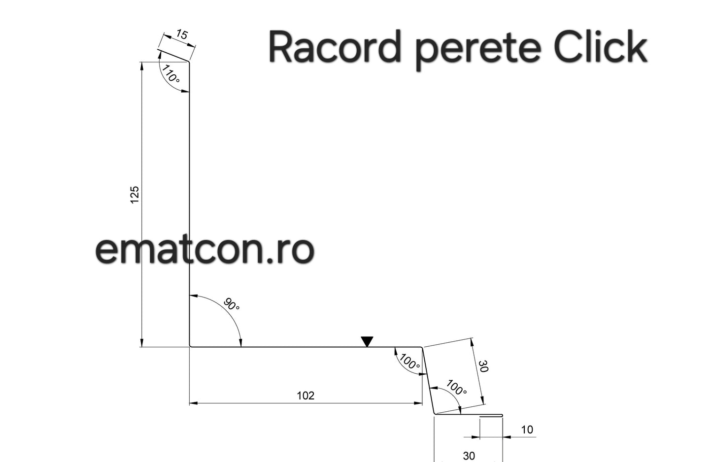 RACORD PERETE CLICK -2m 0,45mm MAT-Wetterbest