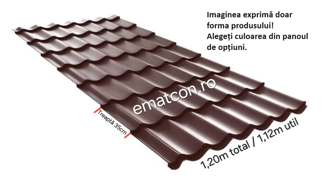 TIGLA METALICA WETTERBEST CLASIC 0,40mm MAT-GARANTIE 5 ANI