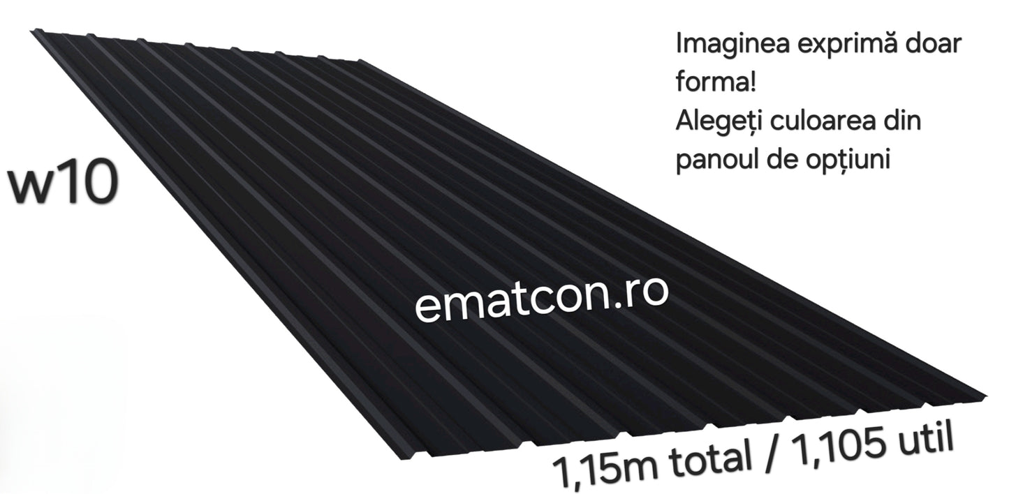 TABLA CUTATA PENTRU ACOPERIS W10 WETTERBEST 0,50mm MAT-GARANTIE 15 ANI