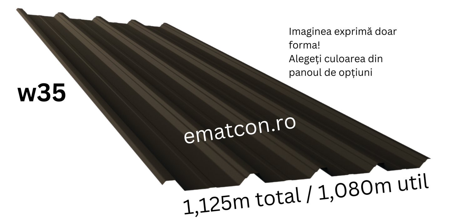 TABLA CUTATA PENTRU ACOPERIS W35 WETTERBEST 0,50mm MAT-GARANTIE 15 ANI