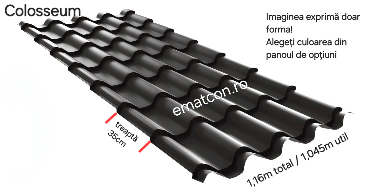 TIGLA METALICA WETTERBEST COLOSSEUM 0,45mm MAT-GARANTIE 15 ANI