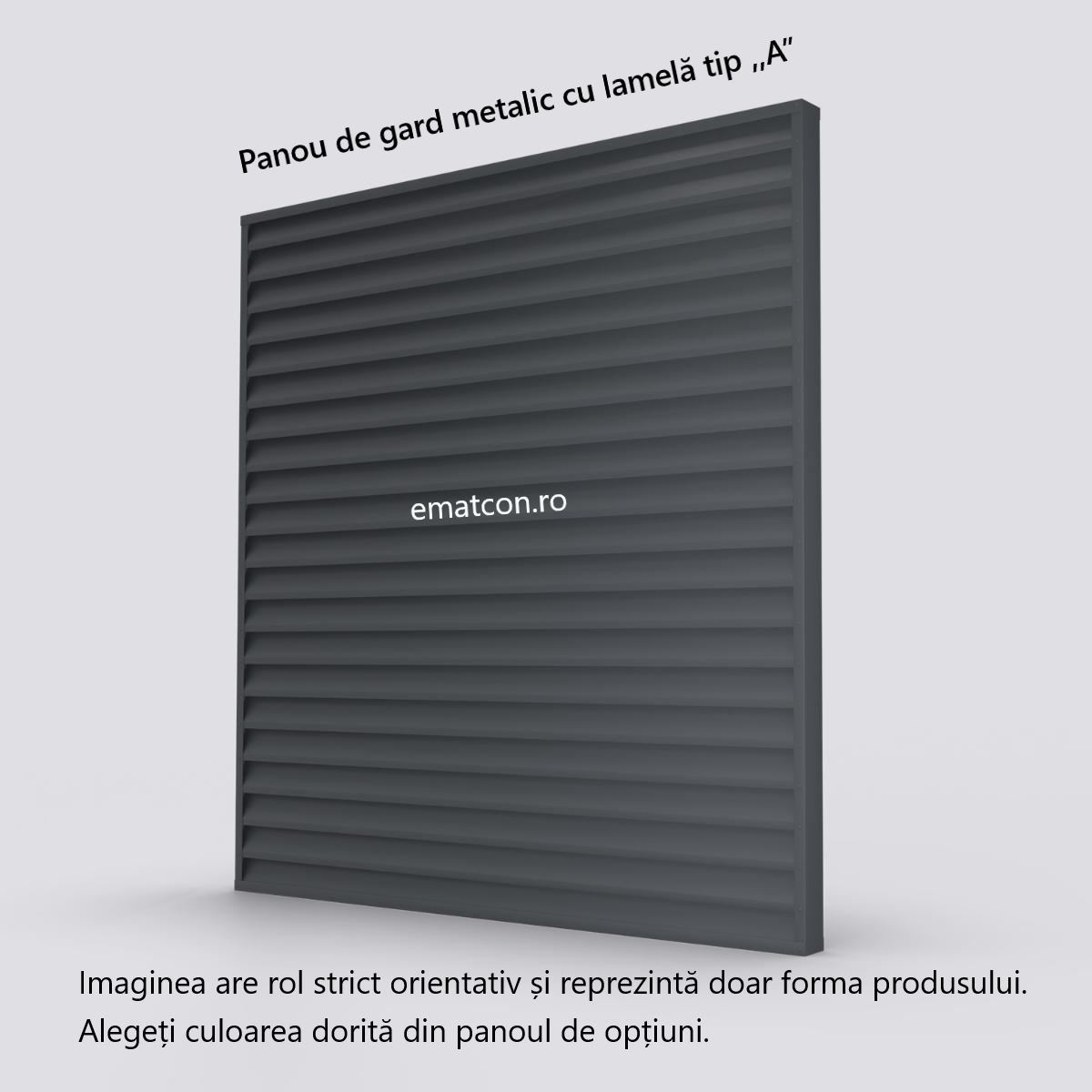 PANOU DE GARD METALIC TIP JALUZEA-Vopsit pe ambele parti-0,50mm MAT CULORI RAL-15 ANI GARANTIE