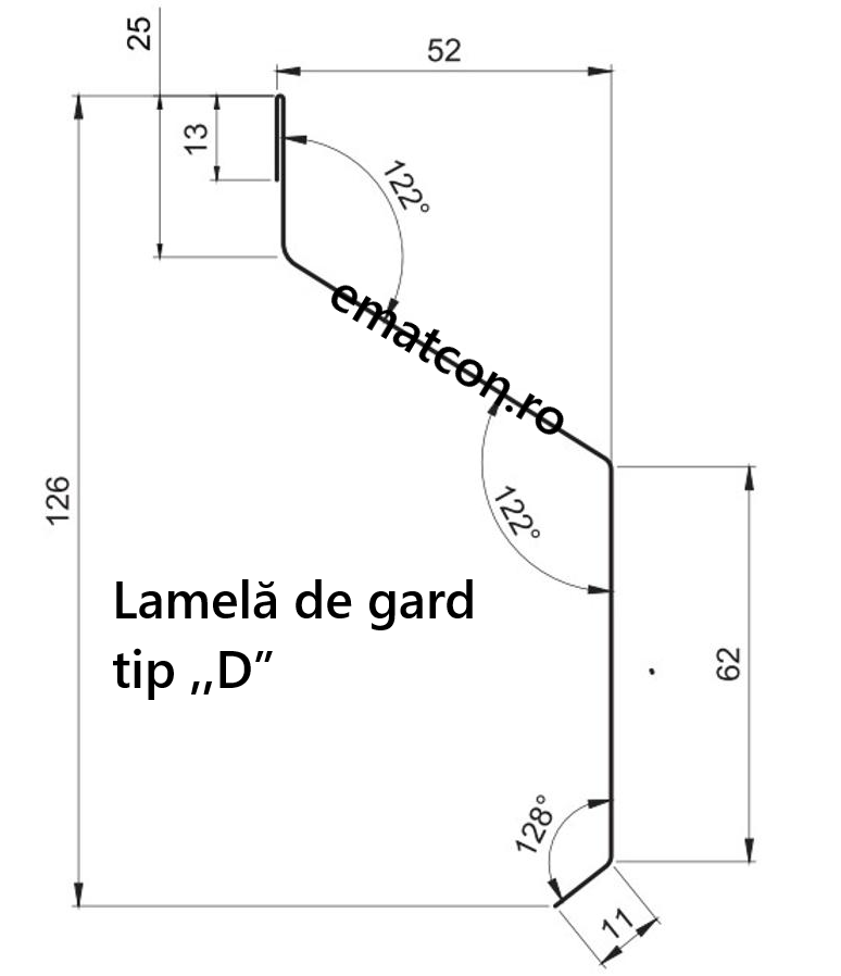PANOU DE GARD METALIC TIP JALUZEA-Vopsit pe ambele parti-0,50mm MAT CULORI RAL-15 ANI GARANTIE