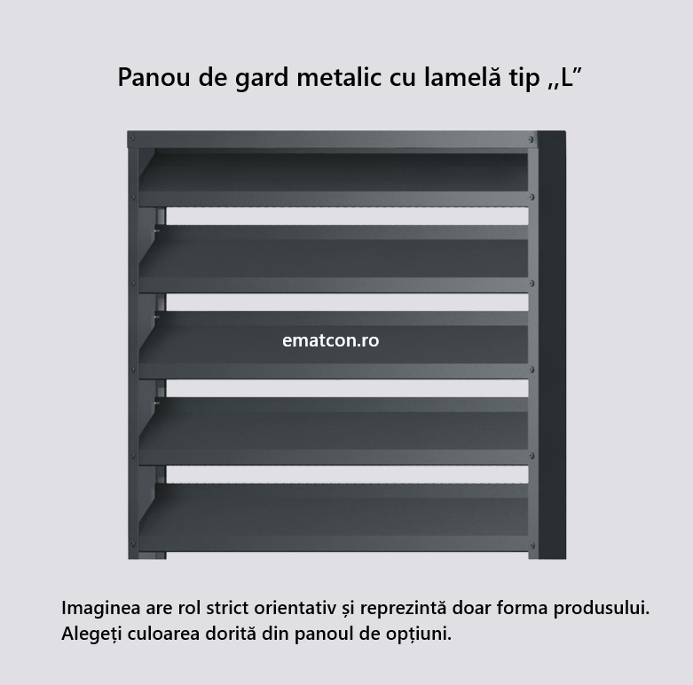 PANOU DE GARD METALIC TIP JALUZEA-Vopsit pe ambele parti-0,50mm MAT CULORI RAL-15 ANI GARANTIE