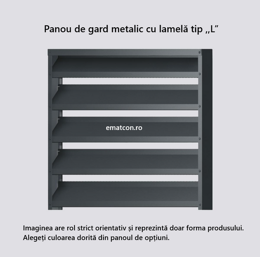 PANOU DE GARD METALIC TIP JALUZEA-Vopsit pe ambele parti-0,50mm MAT CULORI RAL-15 ANI GARANTIE